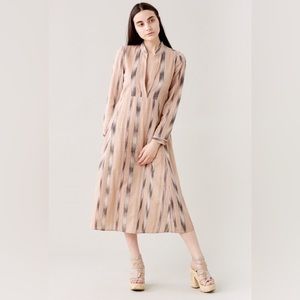 Rachel comey hue dress in blush Ikat 100% cotton size 10 made in USA